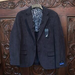 Men's Nautica Navy blue 2 button corduroy blazer, NWT 40S